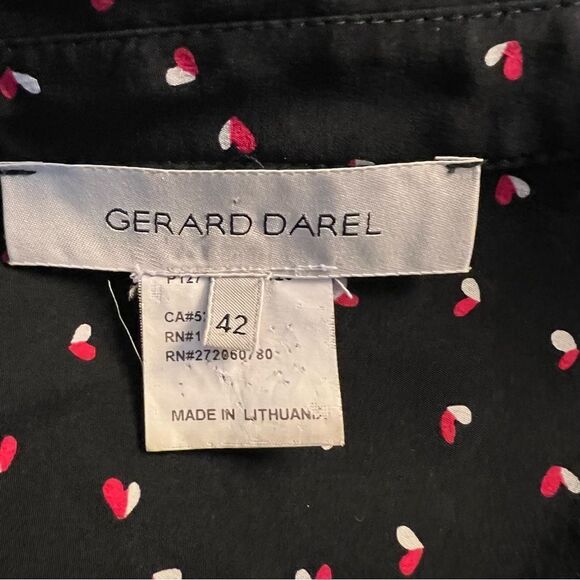 Gerard Darel Knee Length Heart Print Silk Dress - Picture 11 of 11